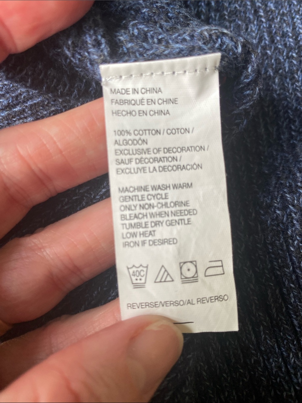 Izod Men's Navy Zip-Neck Sweater - Picture 8 of 9